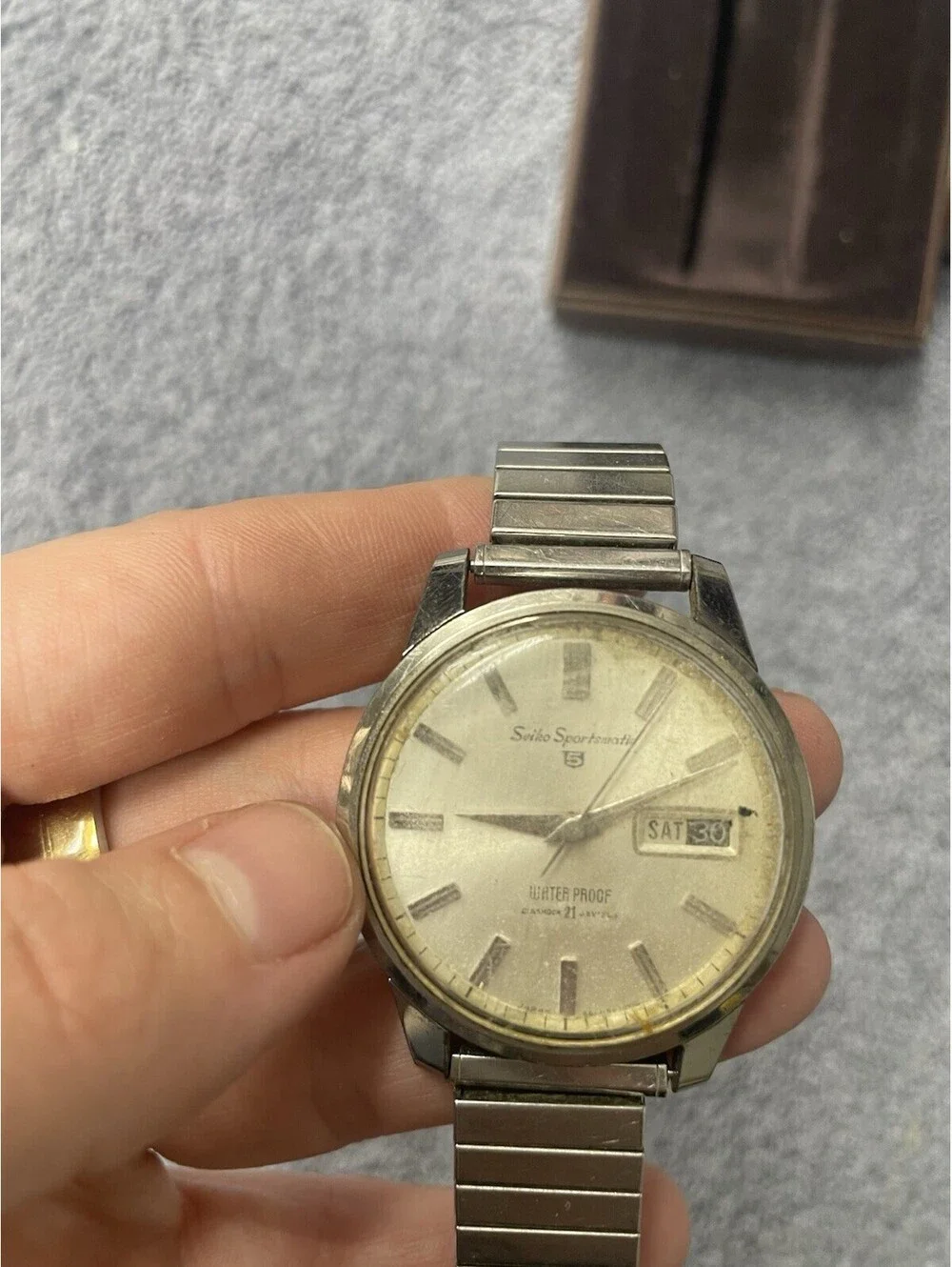 Vintage 1960’s JAPAN SEIKO SPORTSMATIC 5 21Jewels FOR PARTS